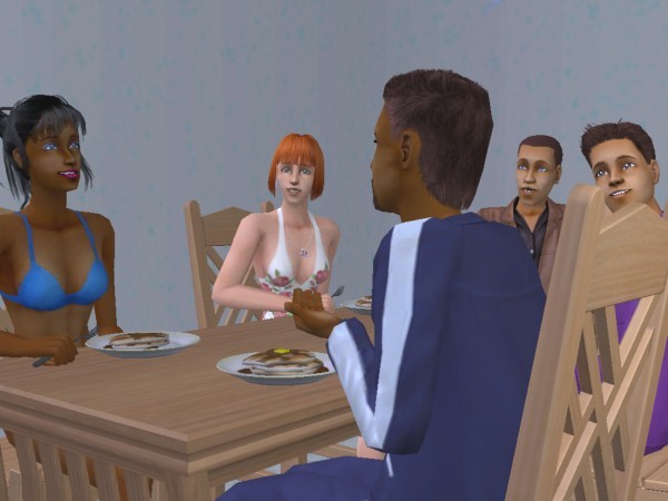 Petit djeuner en famille