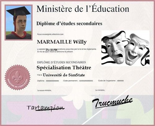 Le diplme de Willy