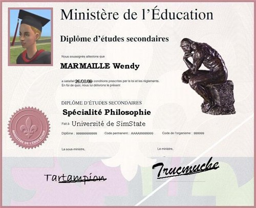 Le diplme de Wendy