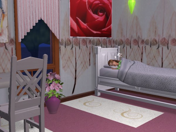 Yukiko dort dans sa chambre rose