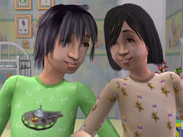 Nicolas et Nomie, enfants