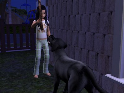 Martine et son chien !